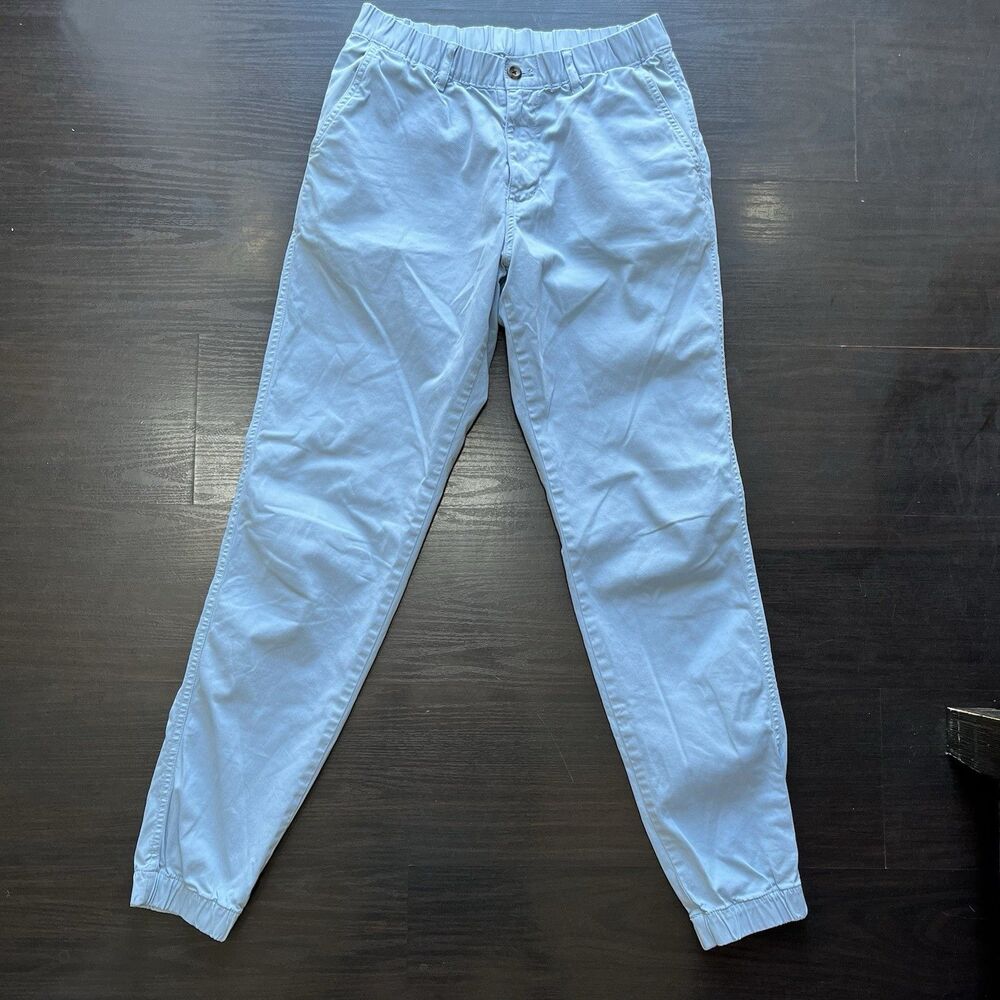 Bearbottom Mens Chino Jogger Pants Size M Tall Blue Cotton Twill Pockets Active